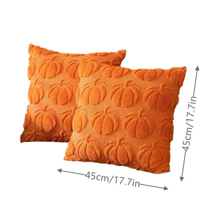 Autumn Pumpkin Plush Pillow Cover