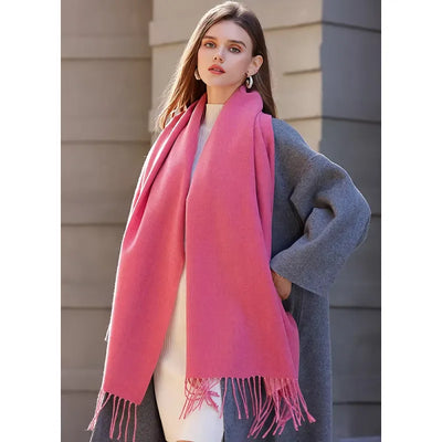 Solid Imitation Cashmere Scarf Shawl