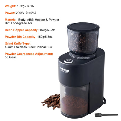 Conical Burr Electric Coffee Grinder