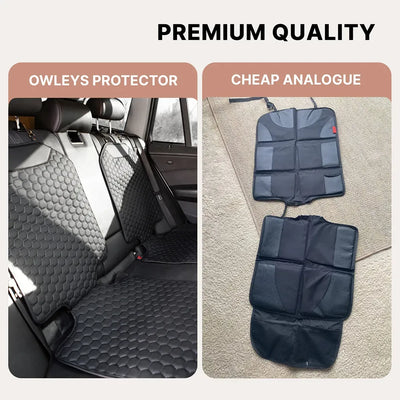 Car Seat Protector Mat Black “Hexy” – Premium Eco Leather