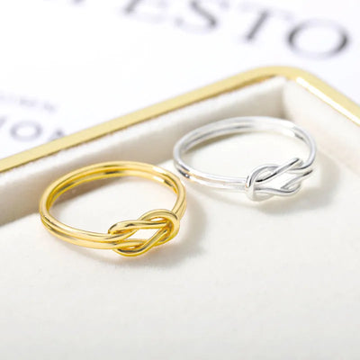 Stainless Steel Gold Twist Ring