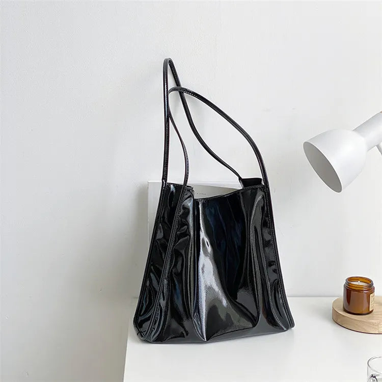 Chic PU Leather Bucket Shoulder Bag