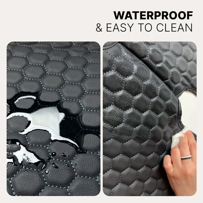 Car Seat Protector Mat Black “Hexy” – Premium Eco Leather