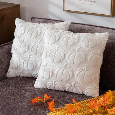 Autumn Pumpkin Plush Pillow Cover