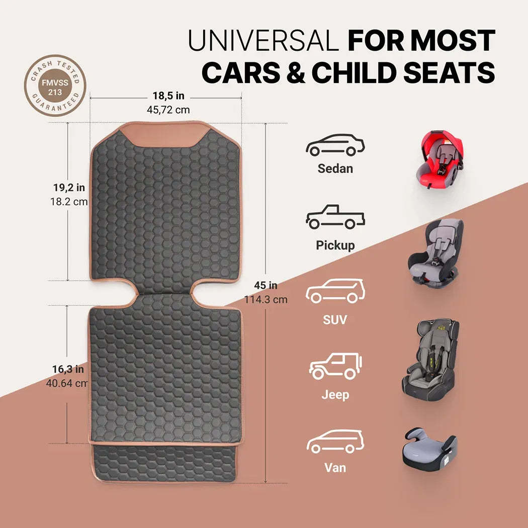 Hexy’ Car Seat Protector Mat – Premium Eco Leather