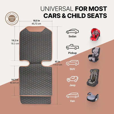 Hexy’ Car Seat Protector Mat – Premium Eco Leather