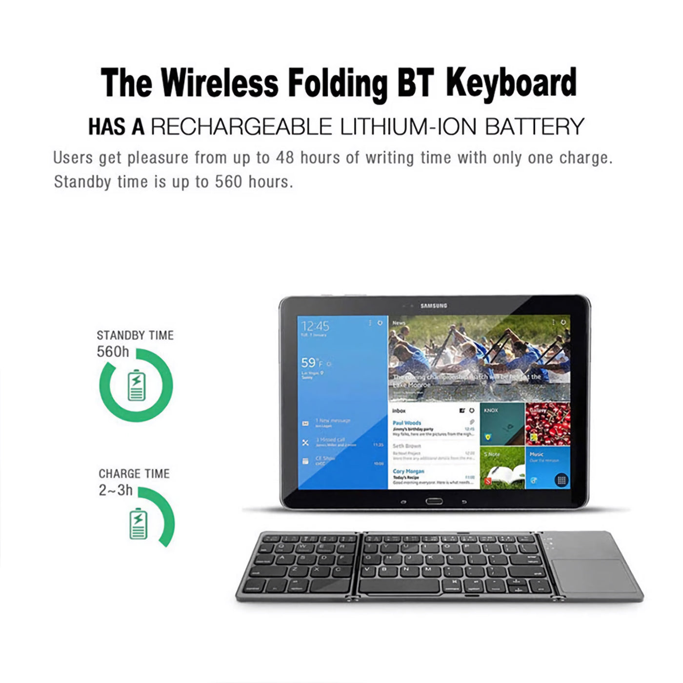 Mini Wireless Bluetooth Folding Keyboard